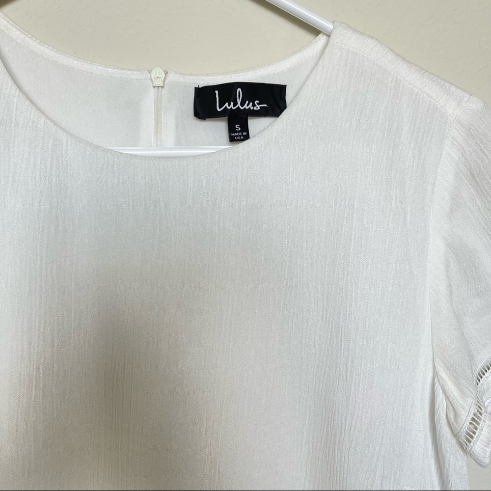 Lulu’s Perfect Time White Shift Dress - Picture 3 of 11
